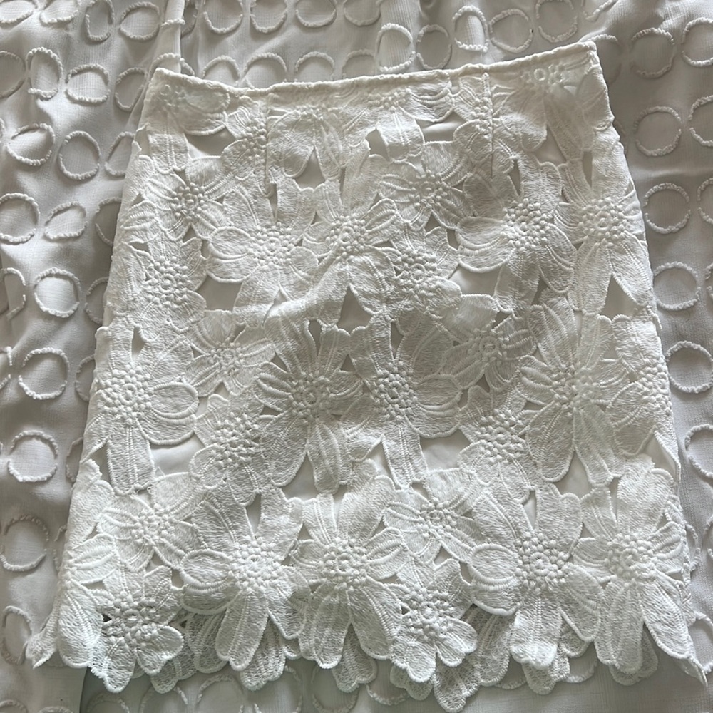 White Small Skirt Flowers